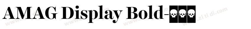 AMAG Display Bold字体转换